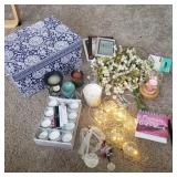 Various Decor, Candles and Storage Box