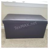 30x15x15in Faux Leather Storage Bench