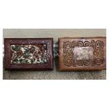 (2) Wood Jewelry Boxes