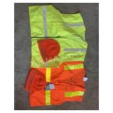 (2) Orange Exxon Beanies & (2) Safety Vest