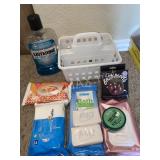 Bathroom Caddy, Wipes, Soap And More