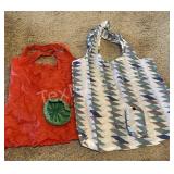 (2) Foldable Compact Shopping Bags