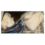 Shelf Full Of Fabric And (1) Table Cloth