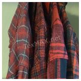 (4) Red Plaid Flannel Shirts