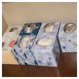 (6) Opened Boxes of Tissue