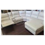 Leggett & Platt Wrap Around Cream Leather Couch