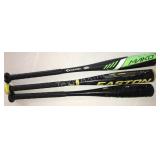 (3) Easton Youth Baseball bats