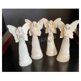 Set of Polystone Angel Figurines
