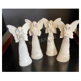 Set of Polystone Angel Figurines