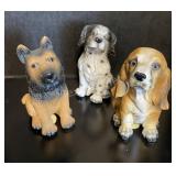 3-Dog Figurines