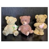3-Teddy Bear Figurines
