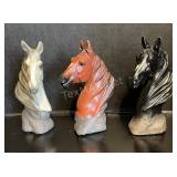 3-Horse Figurines