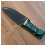 Green Handle Hunting Knife