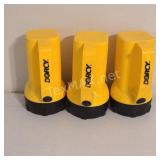 (3) Yellow Flashlights