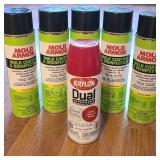 (5) Mold Armor Cans and Spray Paint