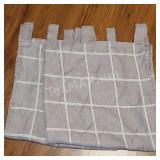 (2) Gray Curtain Panels