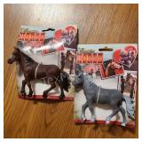 (2) Plastic Horses