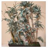 (2) Faux Bamboo Plants