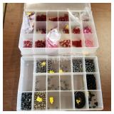 (2) Crafters Section Boxes & Glass Beads
