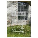 Vintage Wrought Iron Flower Cart