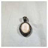 Sterling Silver and Pink Mother of Pearl Pendant