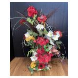 7in. Clay Chiminea with Flower Arrangement