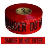 (2) Barricade Tape- Red - Danger Do Not Enter