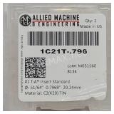 (4) Allied Machine Eng Carbide Cutting Inserts