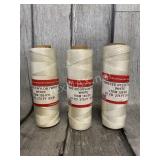 (3) White Twisted Nylon Twine