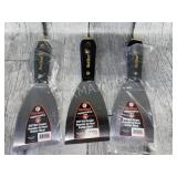 (3) Red Devil 4209 3" Stiff Wall Scrapper