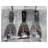 (3) Red Devil 4209 3" Stiff Wall Scrapper