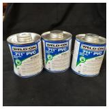 (3) Weld On PVC Glue - Gray