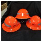 (3) High Visibility Hard Hats