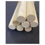 (8) RoundPoplar Dowel Rods, 3/4"x36"