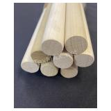(8) RoundPoplar Dowel Rods, 3/4"x36"