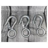 (3) Galvanized Snap Hook
