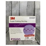 Box of 3M Purple Finishing Film Disc, P1500