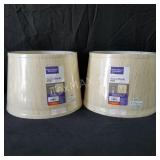 (2) 9in Tapered Lamp Shades