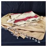 Gold Table Cloth and Accent Table Runner