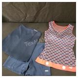 Arena Two Piece Swim Suit and CoverUp Skirt Sz S