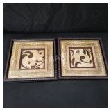 (2) 13x13in Framed Prints