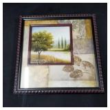 13x13in Framed Landscape Print