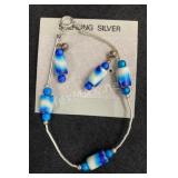 Blue Ocean Bracelet & Earings (i)
