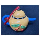 Mary Engelbreit Vintage Cherry Teapot Ornament