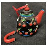 Mary Engelbreit Vintage Cherry Teapot Ornament