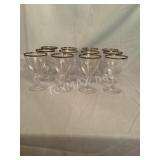 (12) Fostoria Platinum Trim Cherry Glasses