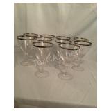 (12) Fostoria Platinum Trim Water/Wine Glasses