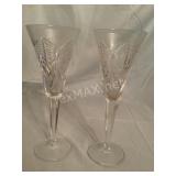 2 Waterford Crystal Wine Glasses