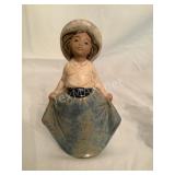 Vintage NAO by Lladro Girl with Blue Dress