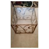 Metal and Glass End Table